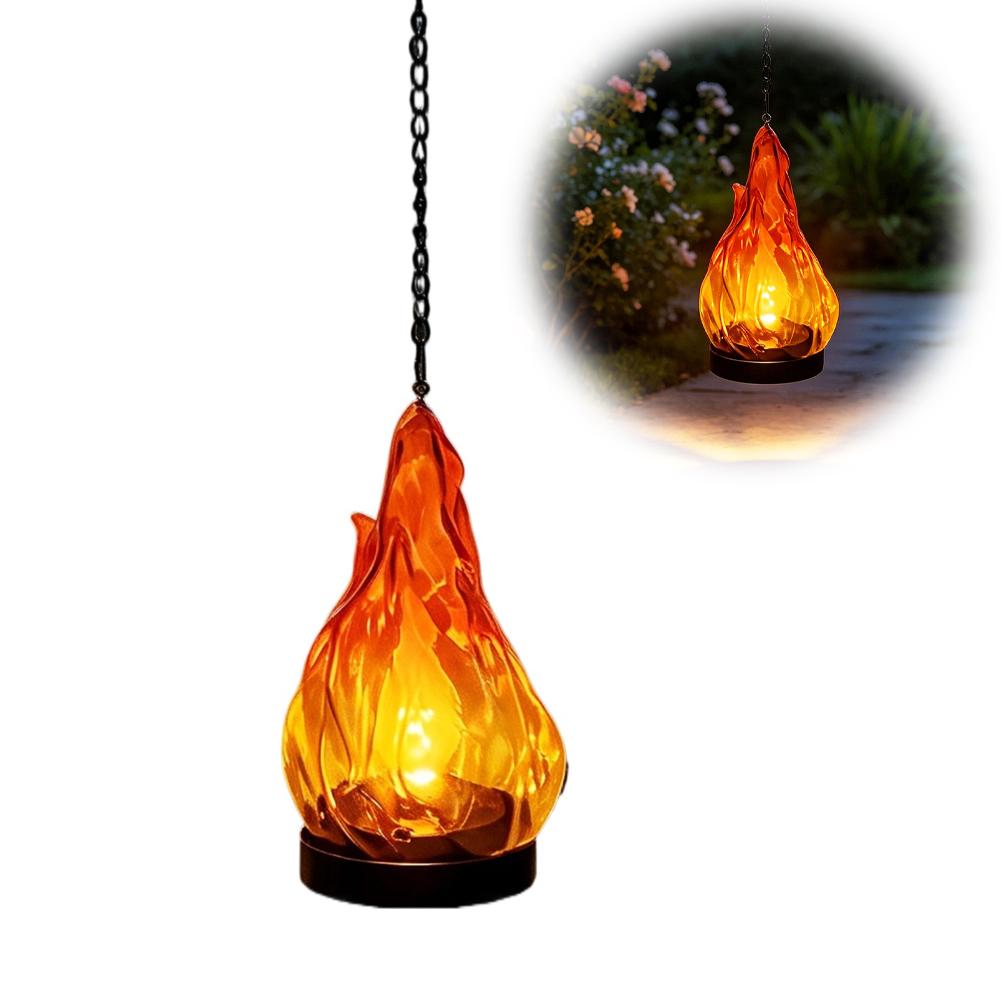 Outdoor Lighting Ip65 - LED点滅炎ランタン IP65防水仕様、吊り下げ式、屋外用、庭やハロウィーンの装飾に最適。