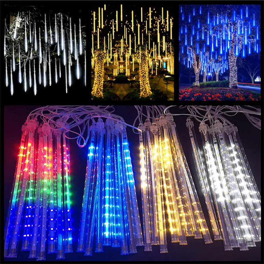 30 センチメートル/50 センチメートル流星雨雨 8 チュ - Outdoor Lighting Uk のレビューと価格