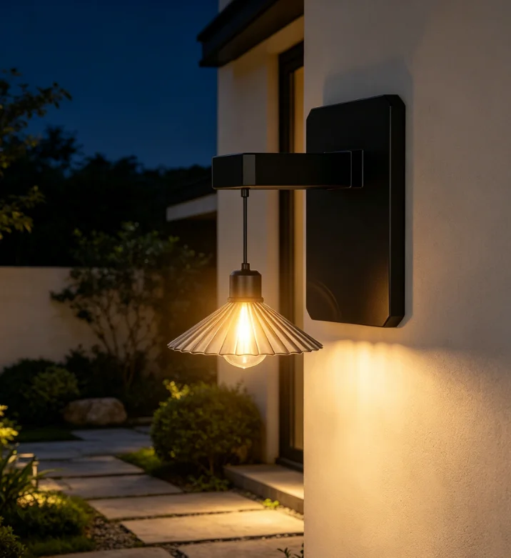 ソーラー式屋外壁掛けランプ、レトロなデザイン、影を落とすライ - Outdoor Lighting Waterproof のレビューと価格