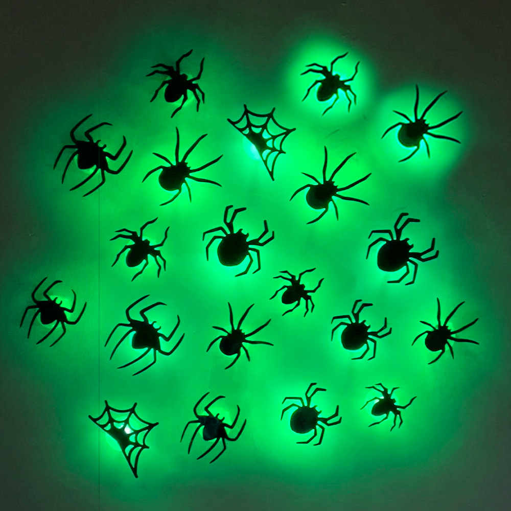 ハロウィン LED コウモリ クモ デコレーション 暗闇で光 - Outdoor Lighting Effects のレビューと価格