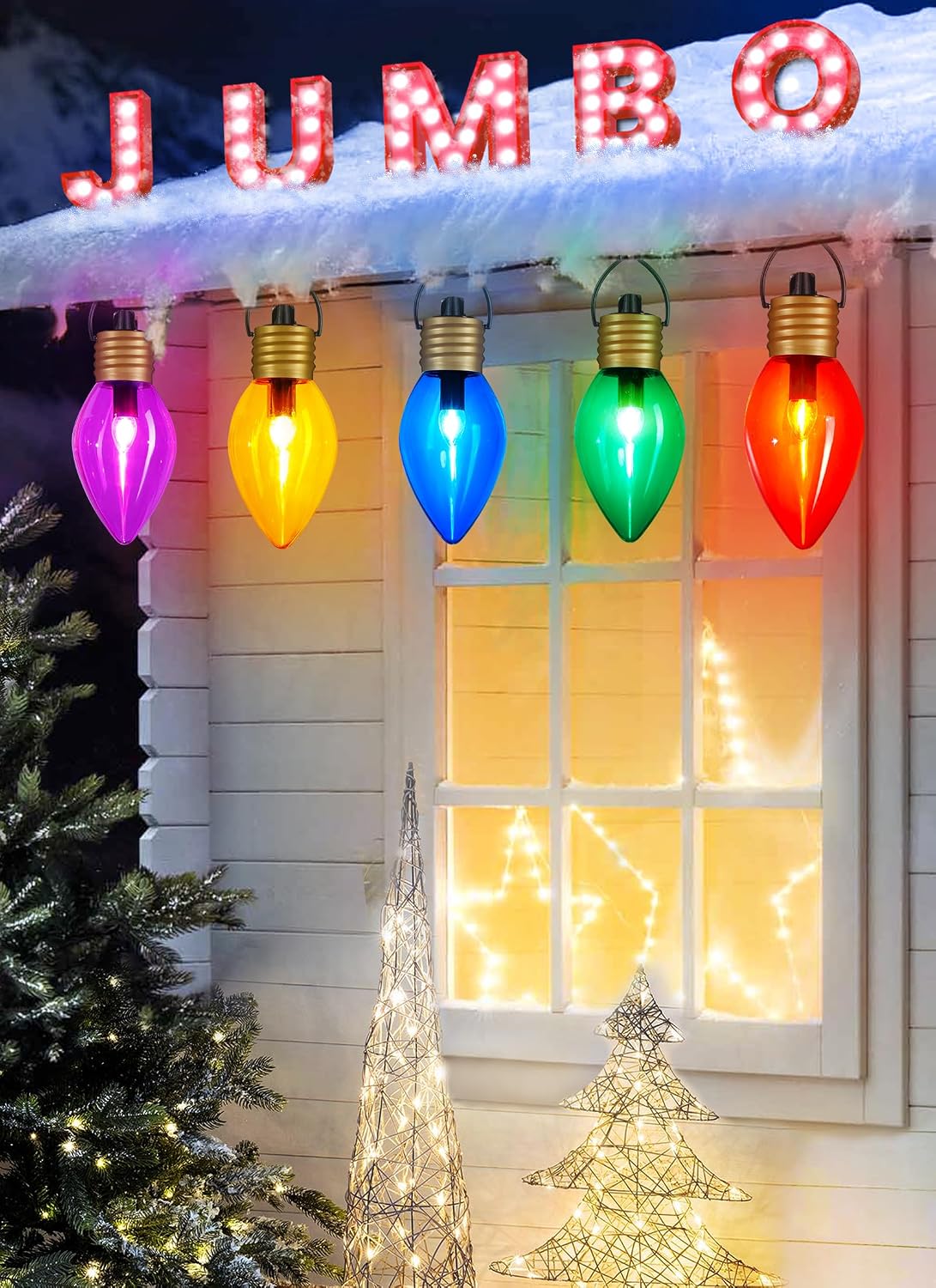屋外用クリスマスイルミネーションライト、大型C9型、2個入り - Outdoor Lighting Pathway のレビューと価格
