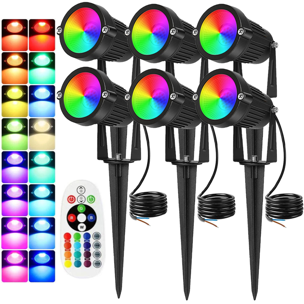 RGBW景観照明10Wリモコン付きスポットライト110V 2 - Outdoor Lighting Ip65 のレビューと価格