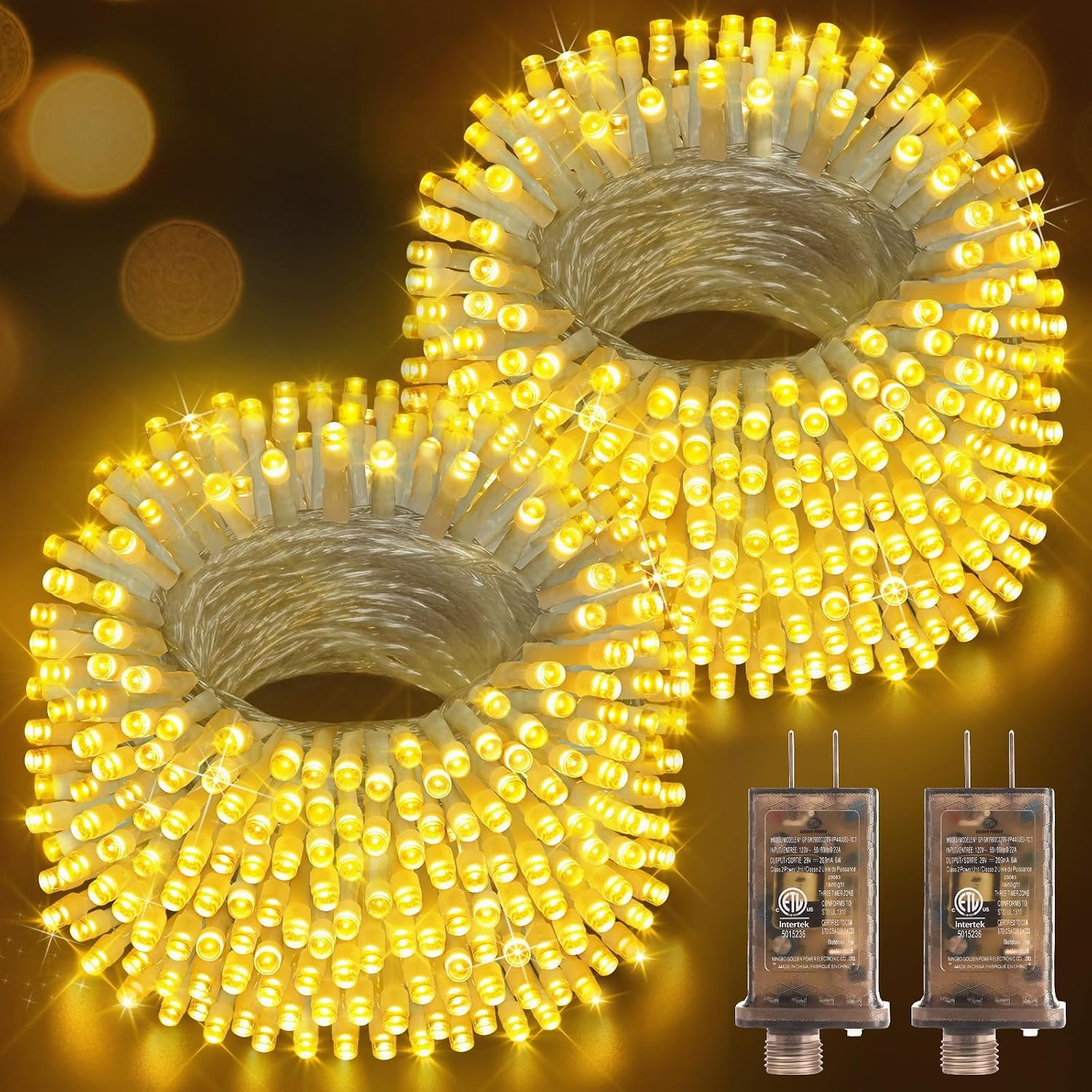 屋外用クリスマスイルミネーションライト、2個セット、1000 - Outdoor Lighting Waterproof のレビューと価格