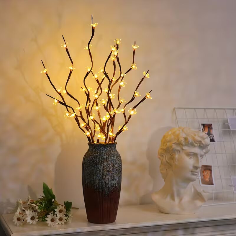 1/2PC 20LED 桜の枝ライト屋内屋外ホームデコレーシ - Outdoor Lighting Effects のレビューと価格